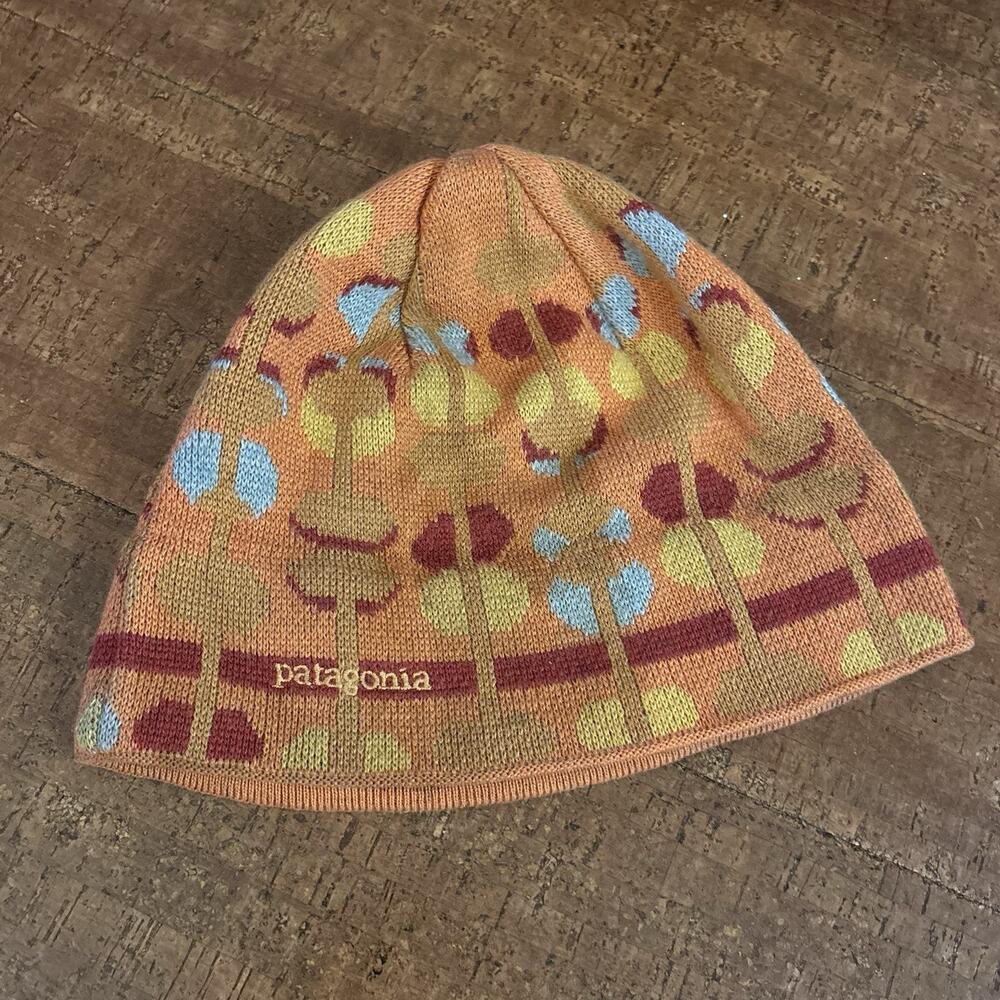 Vintage 2002 Patagonia Multicolor Knit Beanie Unisex M Wool Blend France Rare